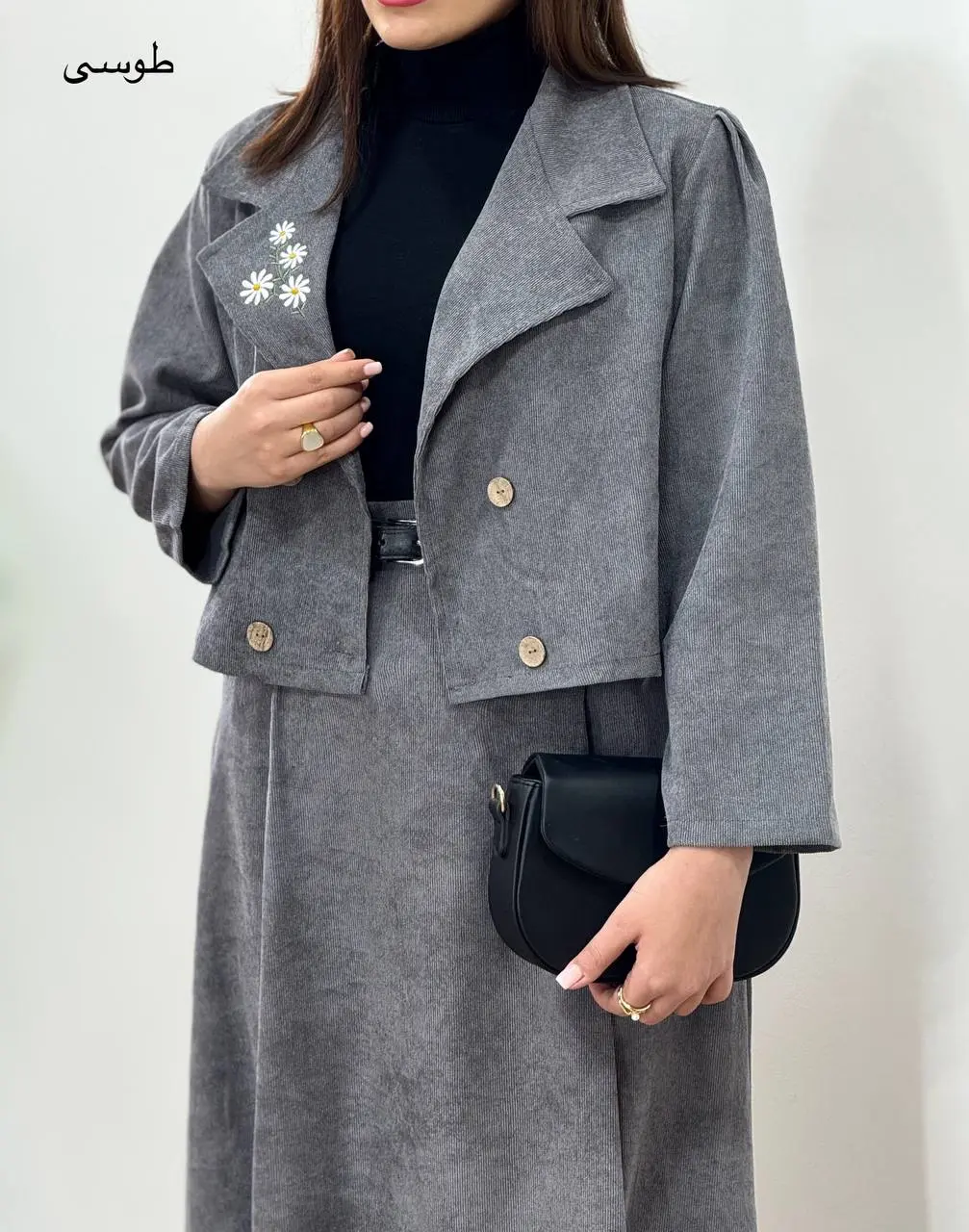 ست کت و دامن گلدوزی سیمین